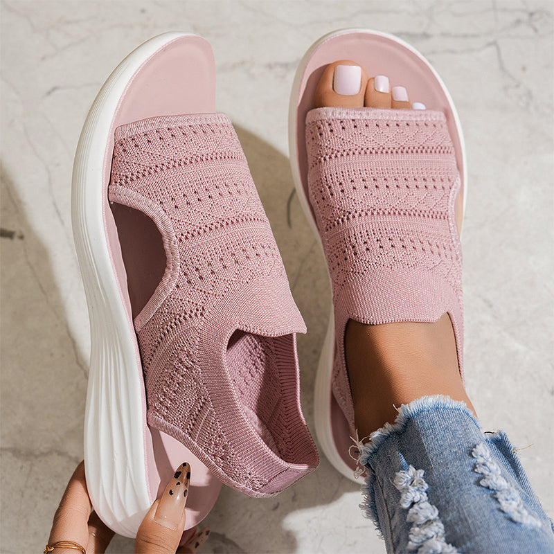 Serena | Sandalen met plateauzool en ademend bovenwerk