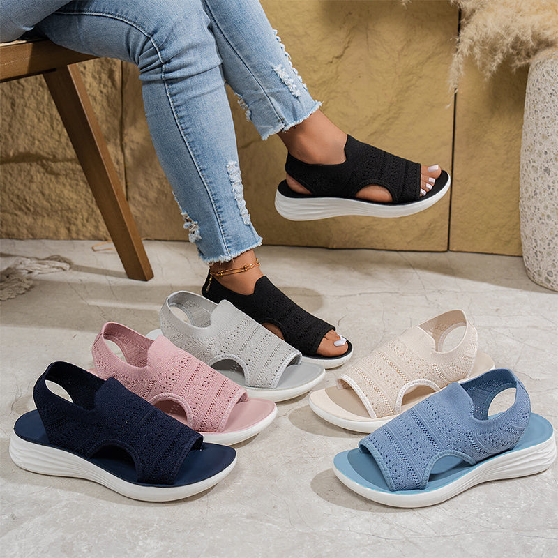 Serena | Sandalen met plateauzool en ademend bovenwerk