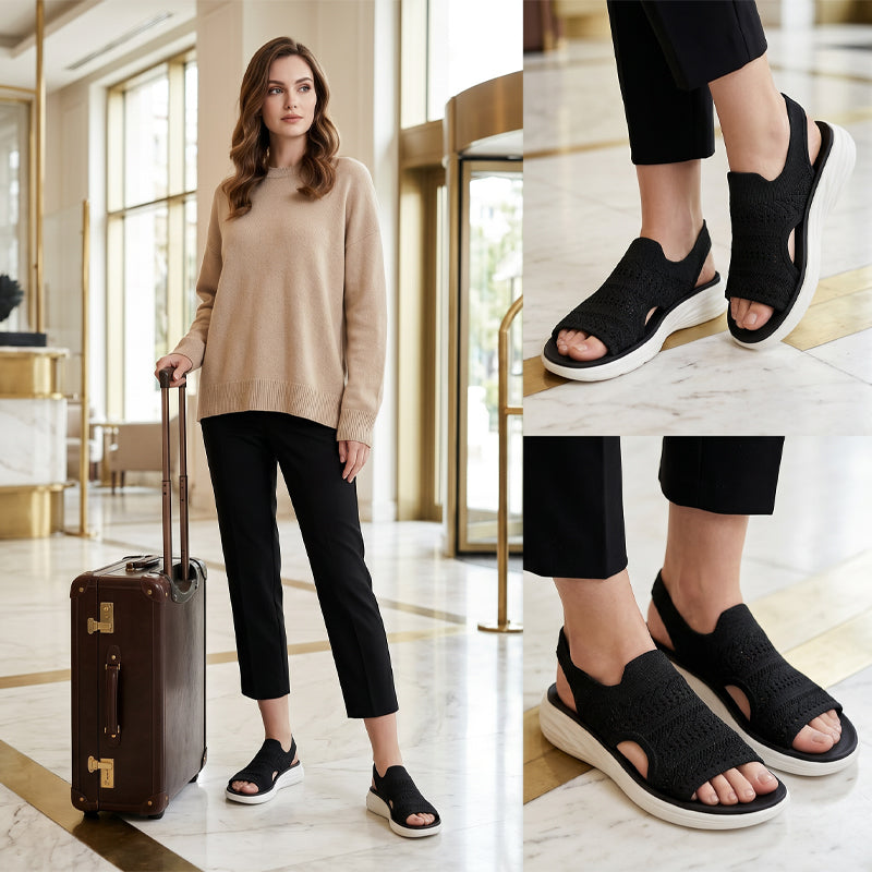 Serena | Sandalen met plateauzool en ademend bovenwerk