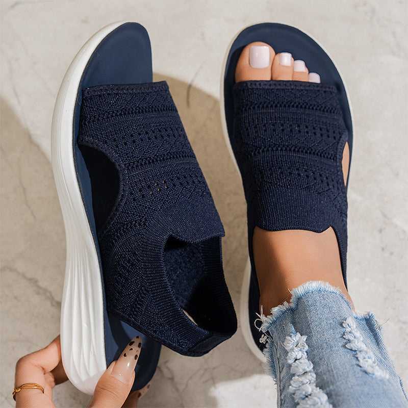 Serena | Sandalen met plateauzool en ademend bovenwerk