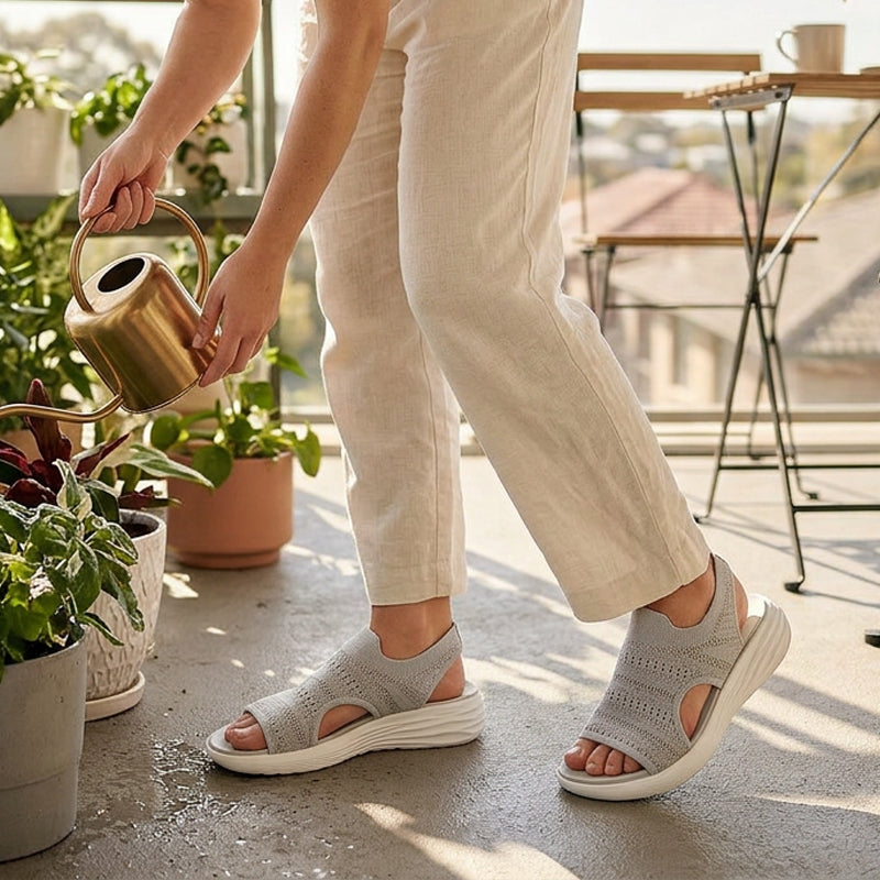 Serena | Sandalen met plateauzool en ademend bovenwerk