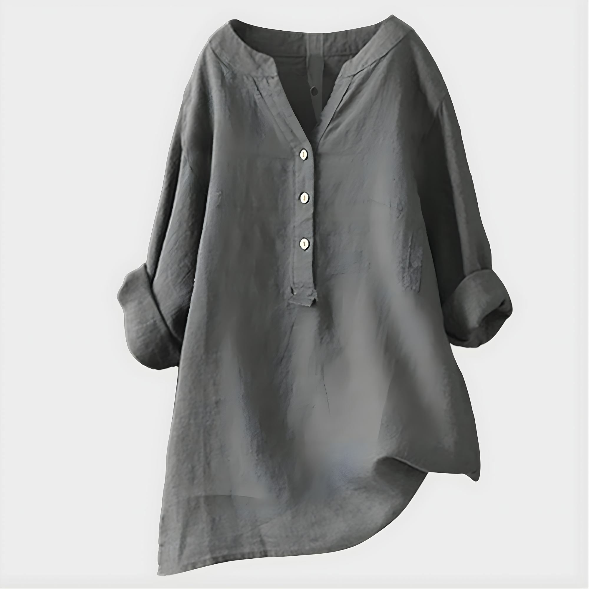 Veronique | Blouse met V-hals en knoopsluiting