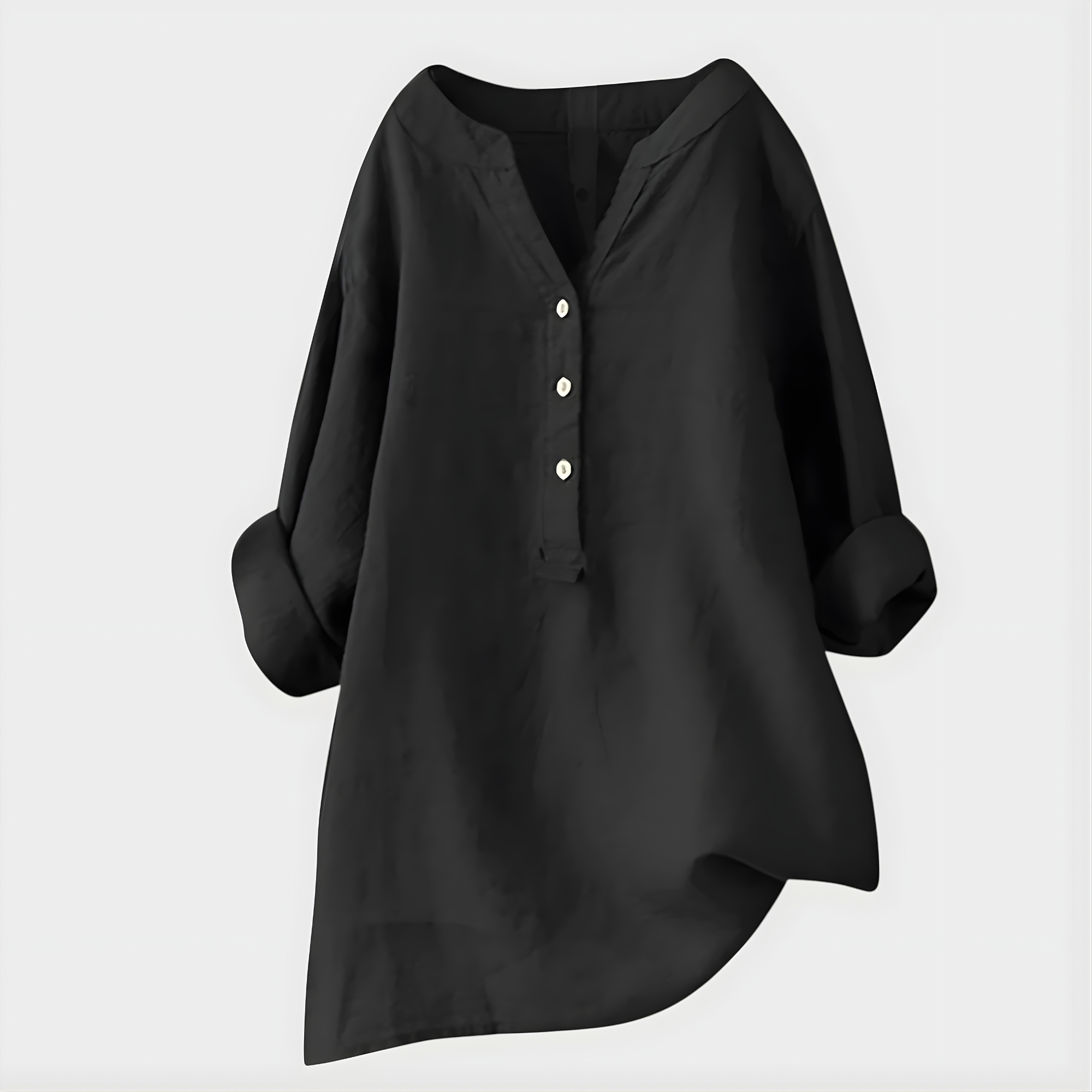 Veronique | Blouse met V-hals en knoopsluiting