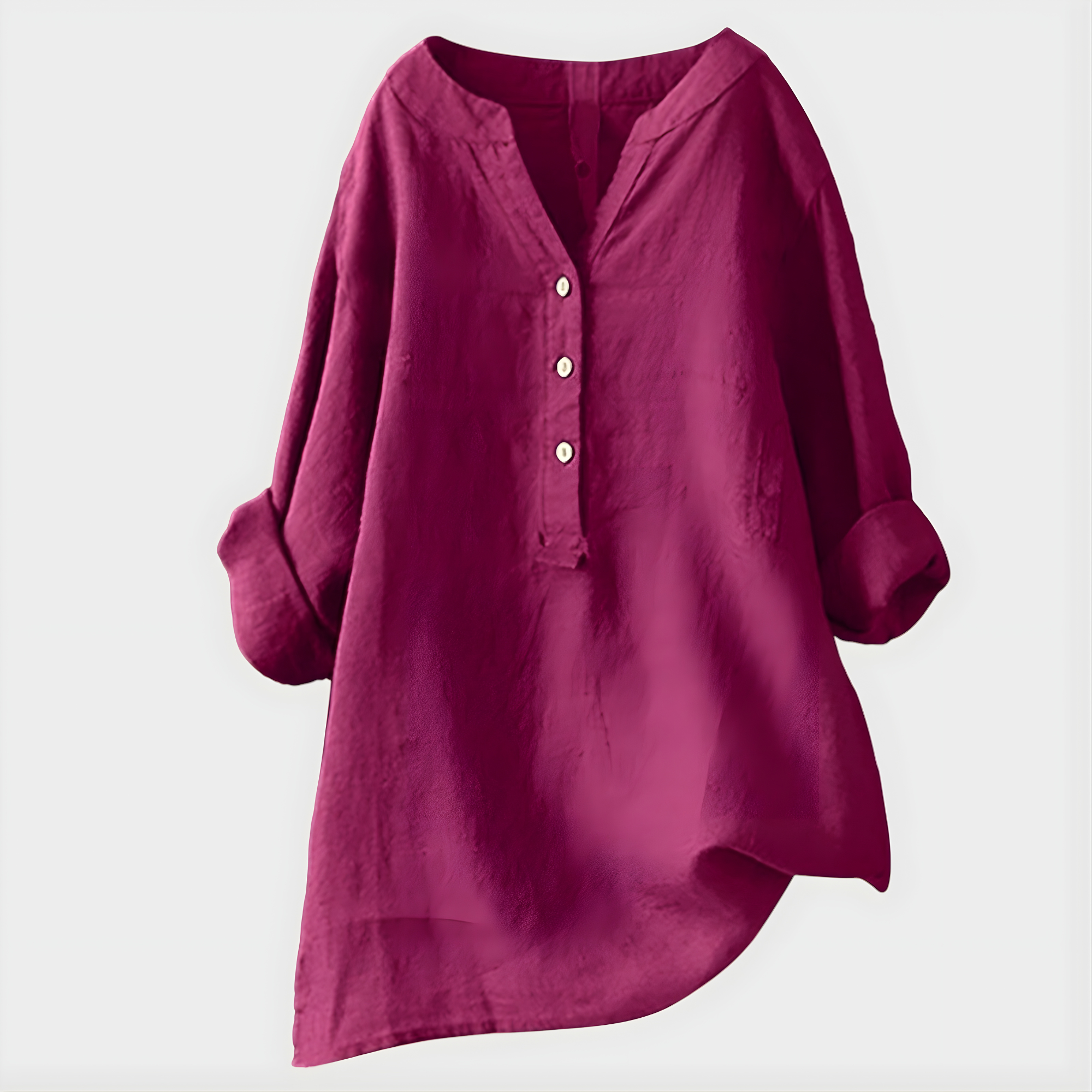 Veronique | Blouse met V-hals en knoopsluiting