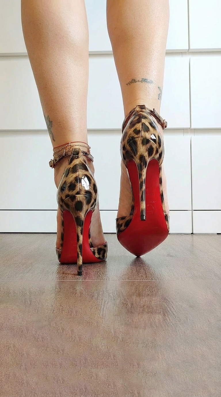 Hakken met dierenprint en rode details