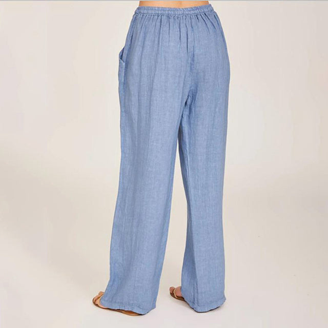 Enara wijde broek met koordtaille