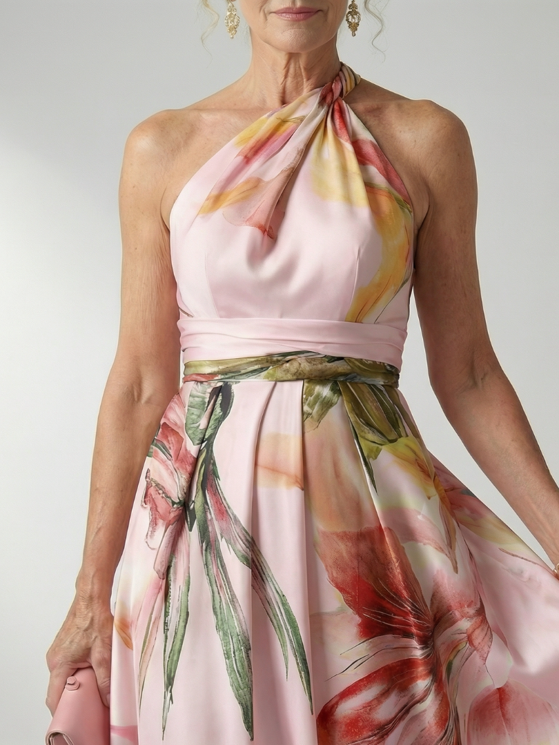Amiel maxi-jurk met bloemenprint
