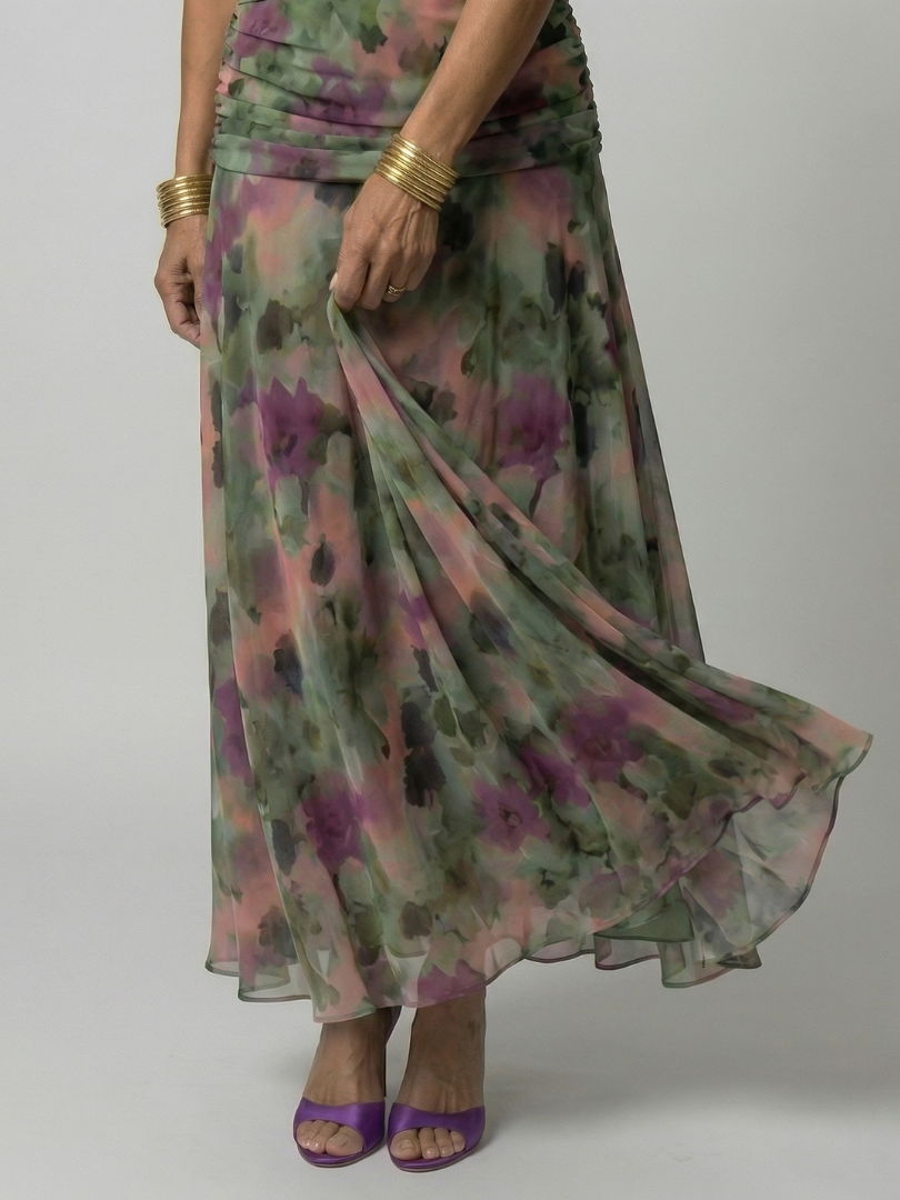 Calen | Off Shoulder Flow Midi Jurken