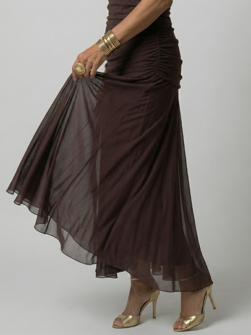 Calen | Off Shoulder Flow Midi Jurken