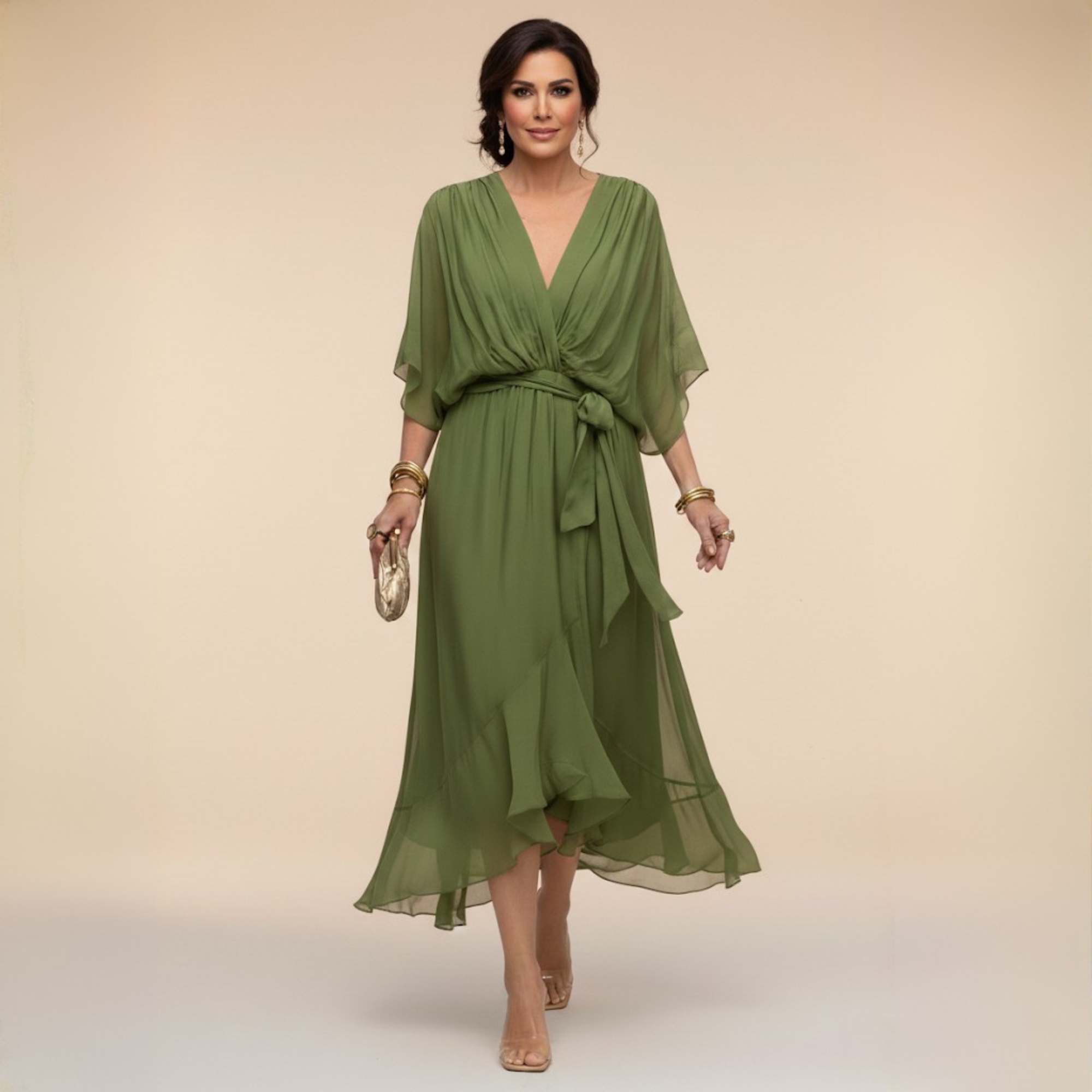 Monica | V-hals jurk