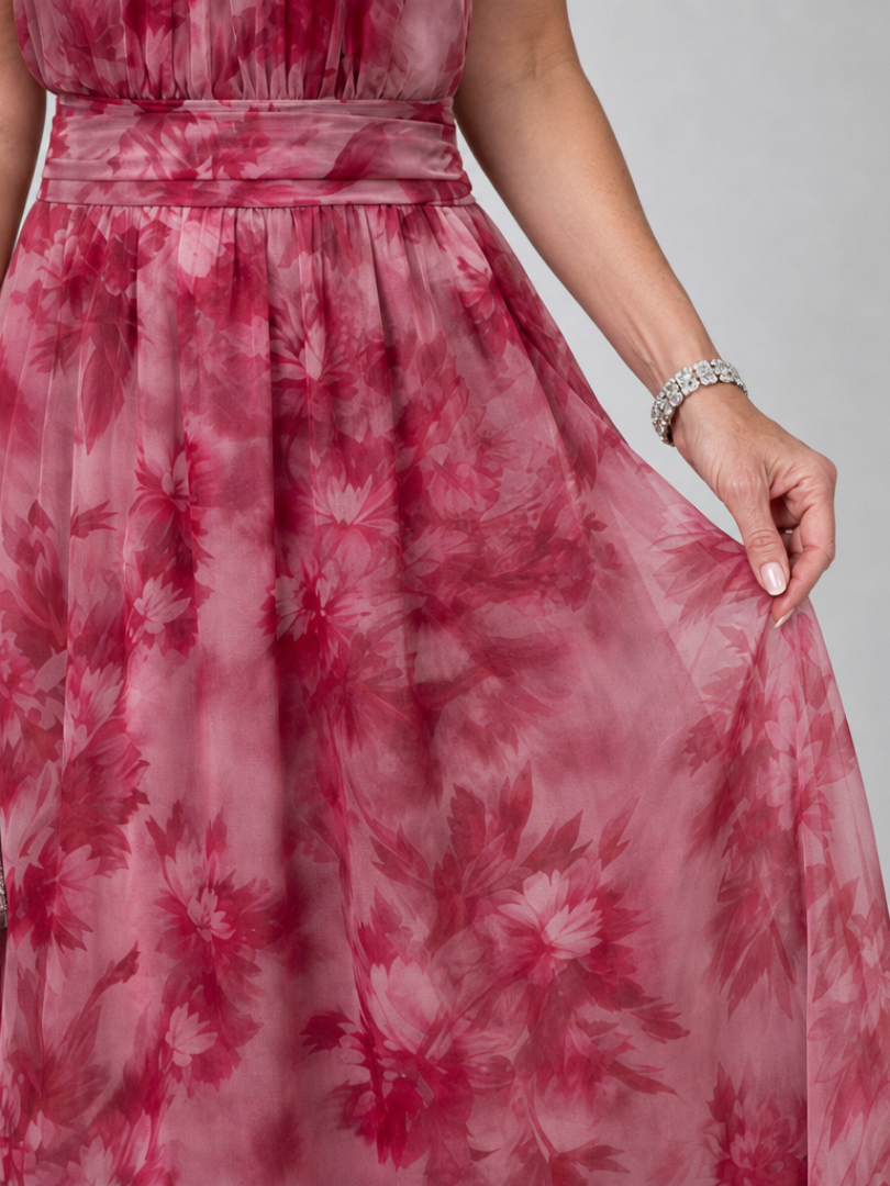 Avien zachte halter midi-jurk