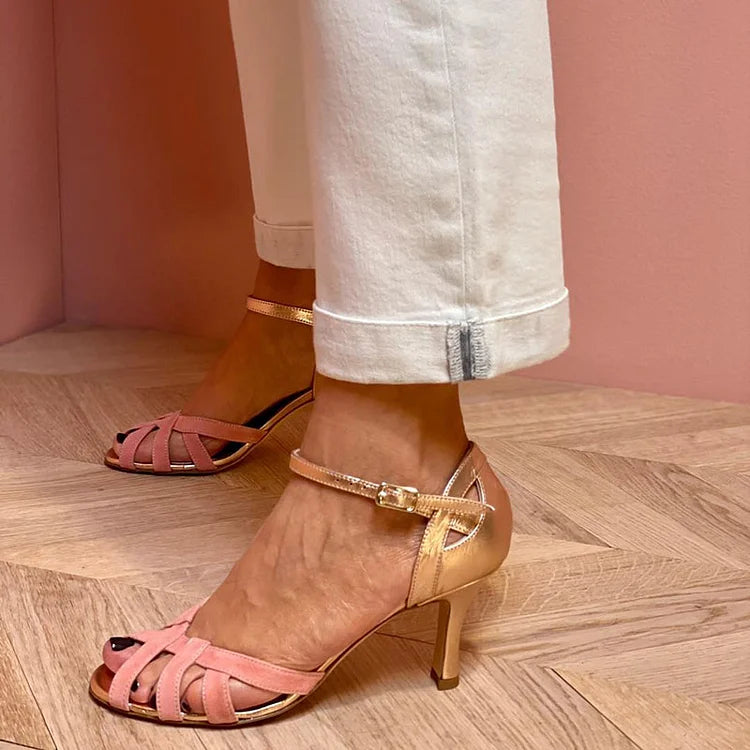 Sandalen met hoge hak en bandjes