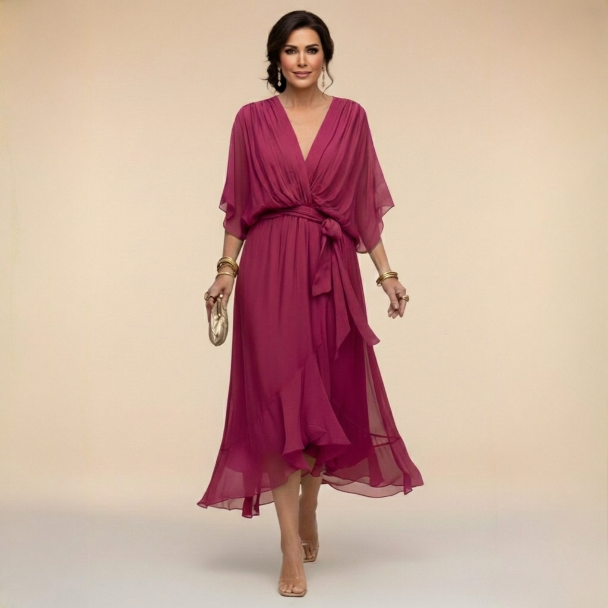 Monica | V-hals jurk