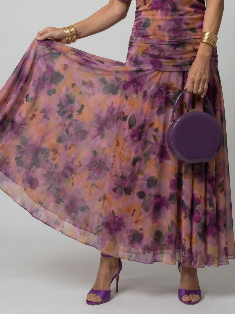 Calen off-shoulder midi-jurk