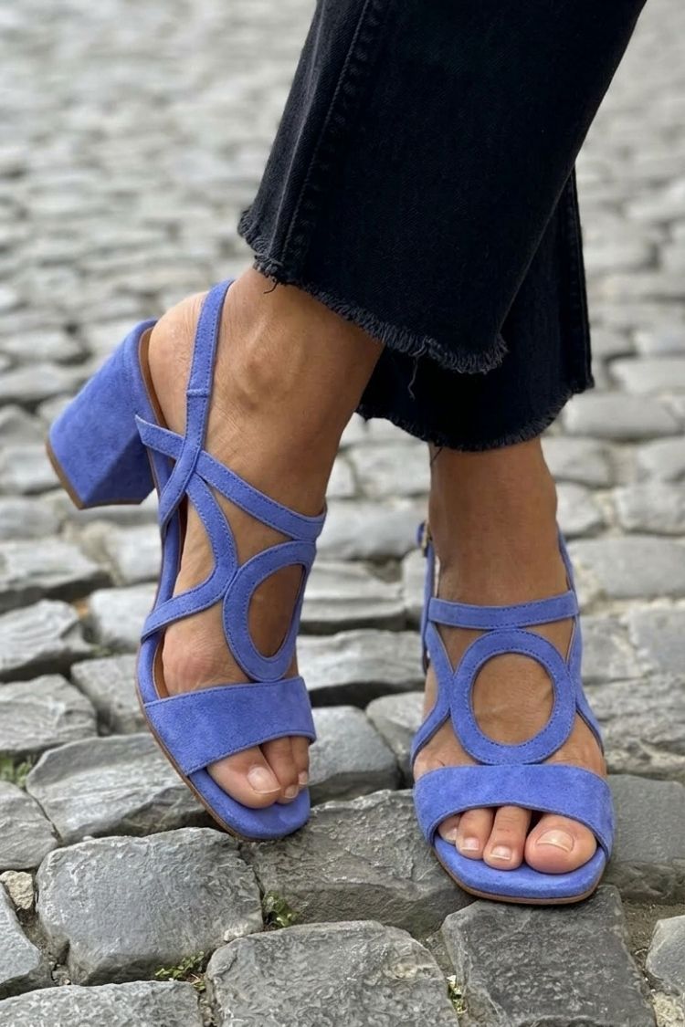 Valentina sandalen met rond sierdetail