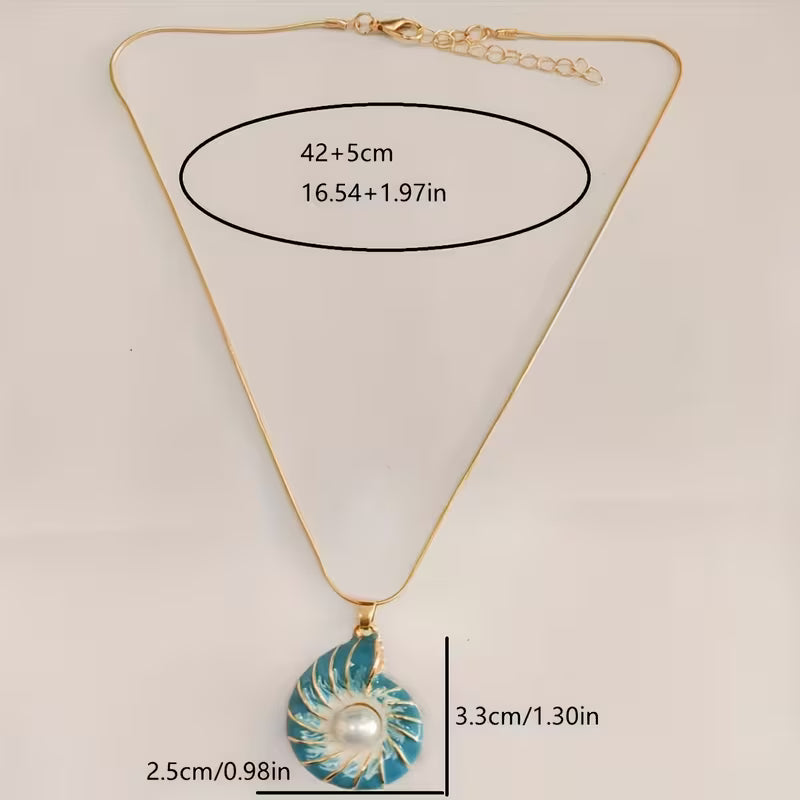 Ketting met schelpparel-hanger