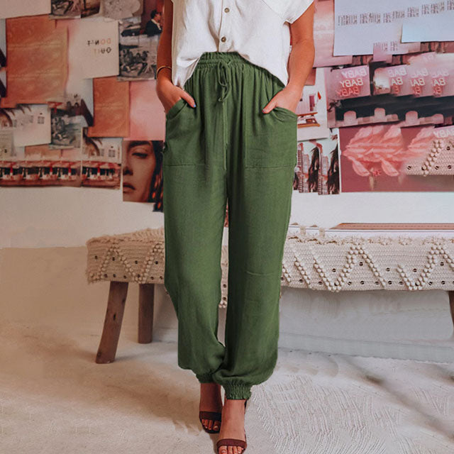 Kaeli elegante broek met verstelbare taille
