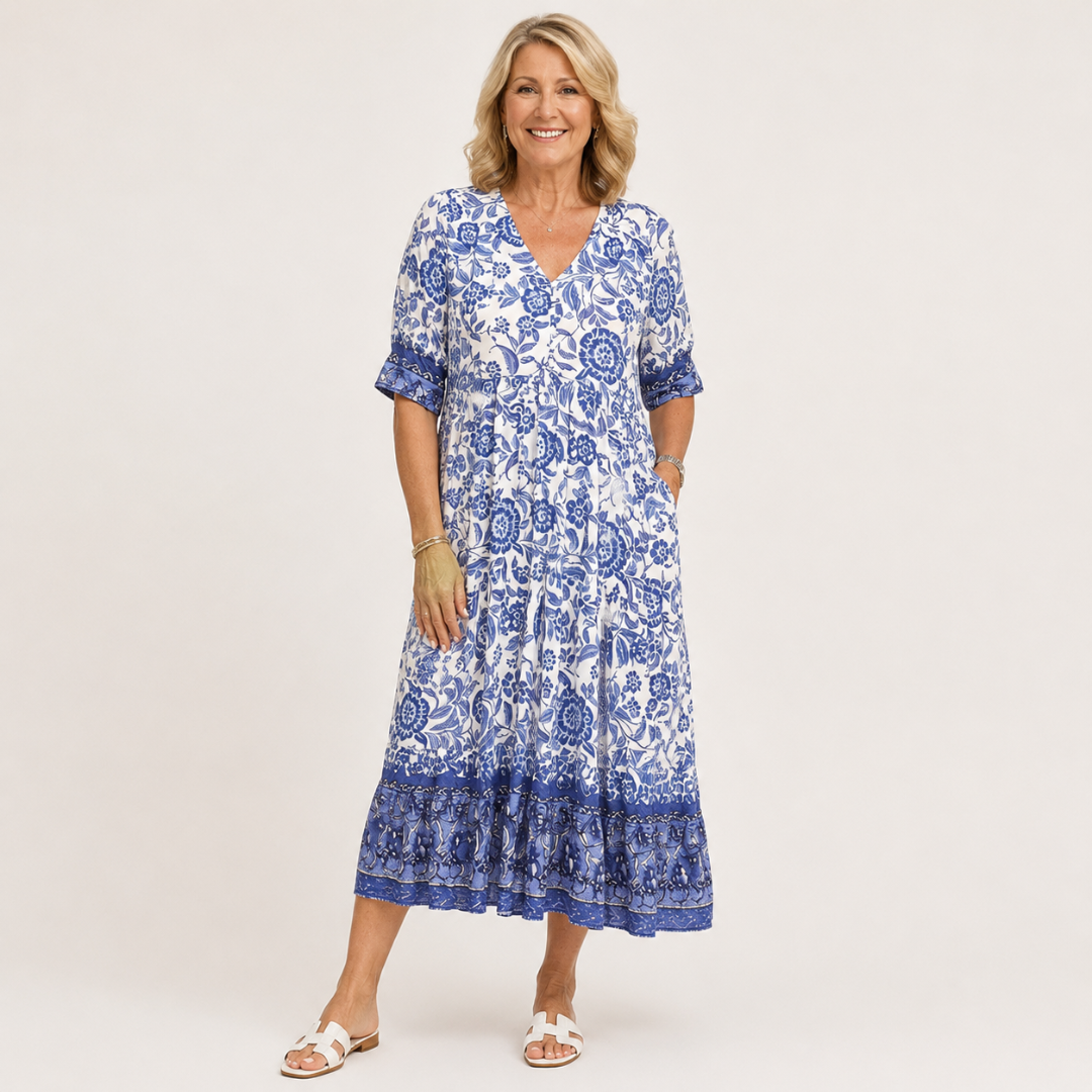 Keisha | Graceful V-Hals Bloemenprint