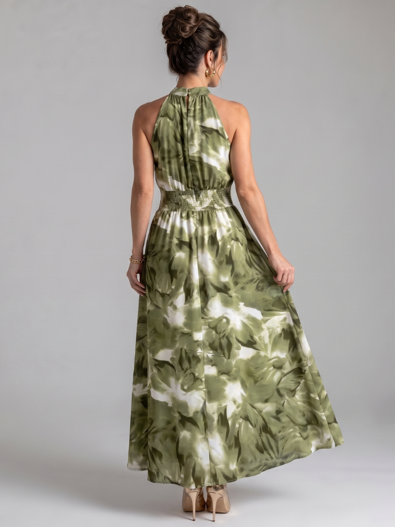 Olivia midi-jurk met abstracte print