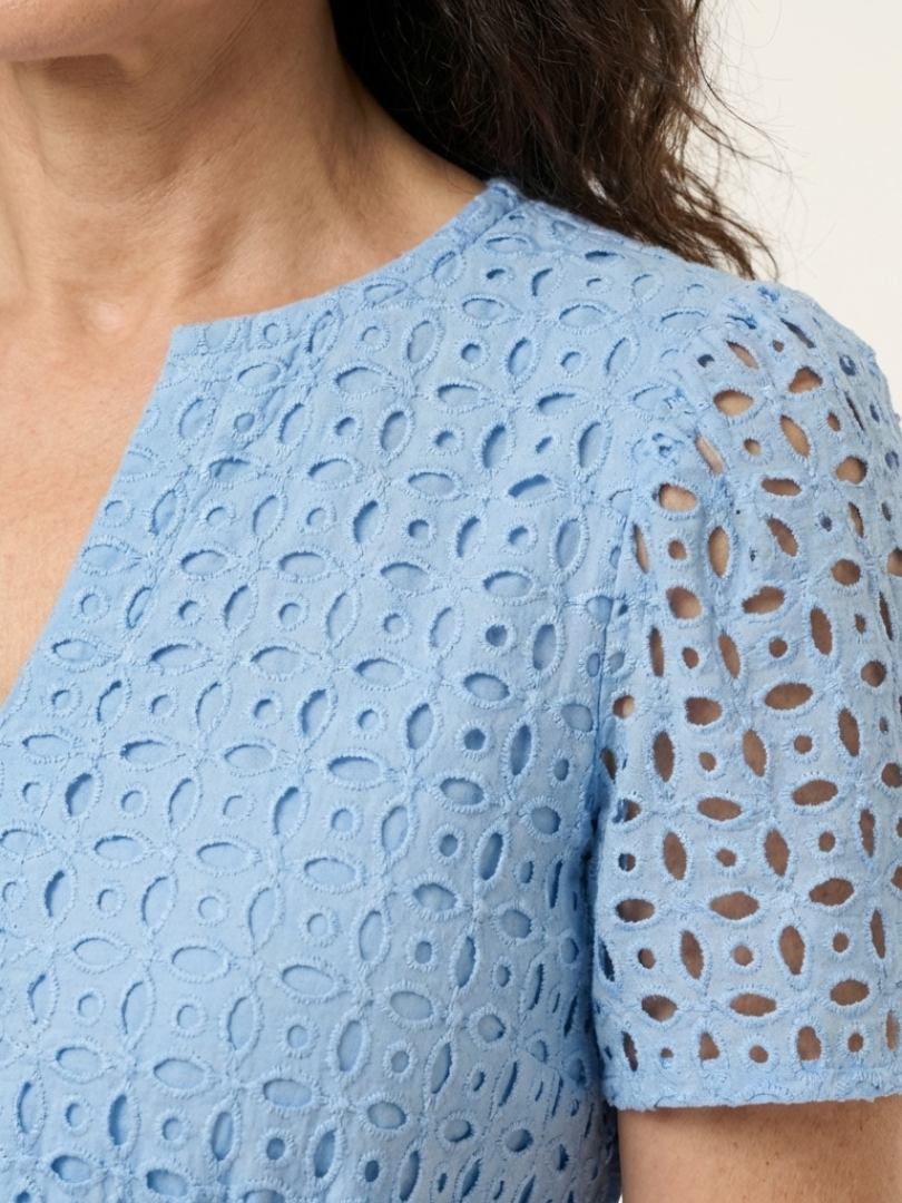 Brielle | V-hals Korte Mouw Tiered Midi Jurk