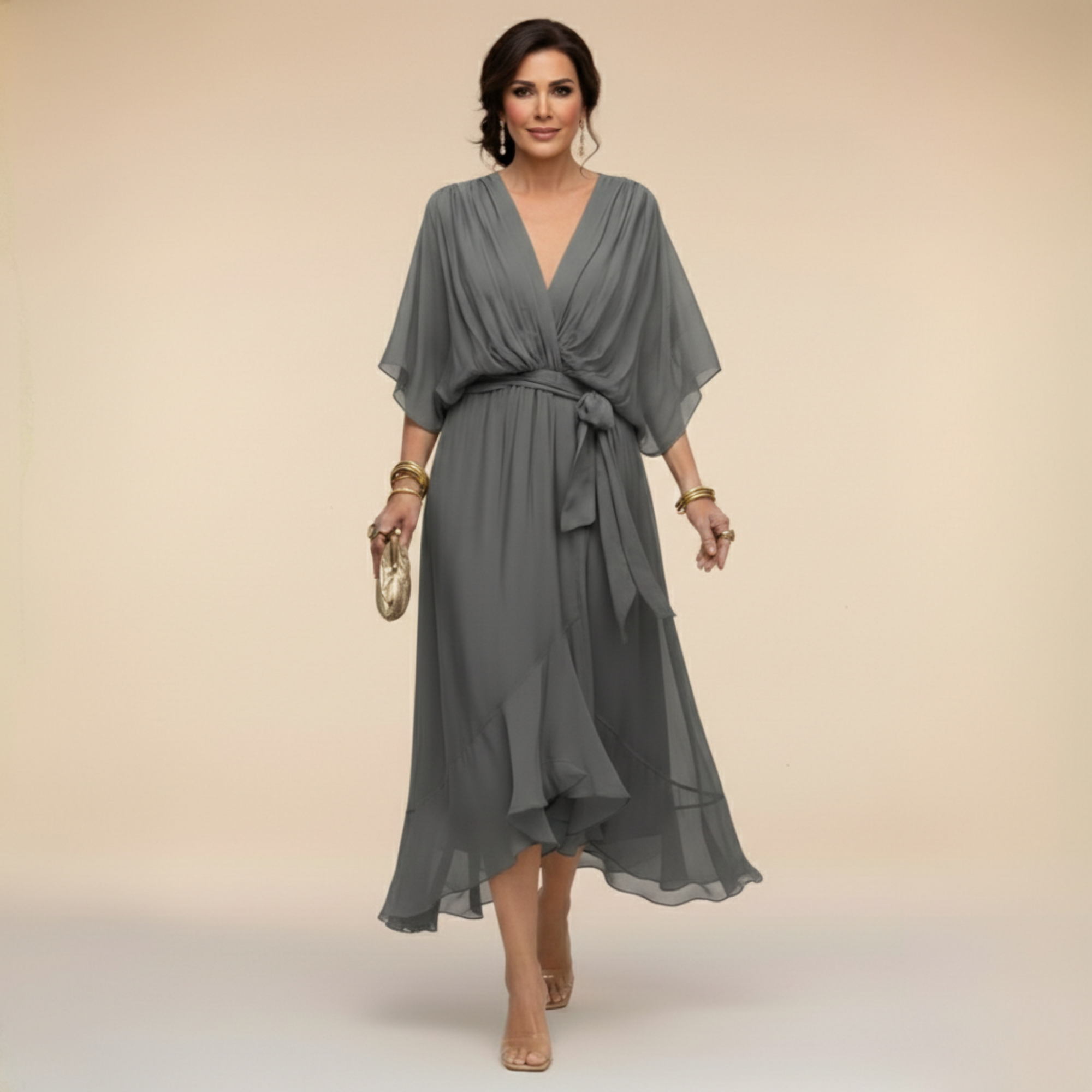 Monica | V-hals jurk