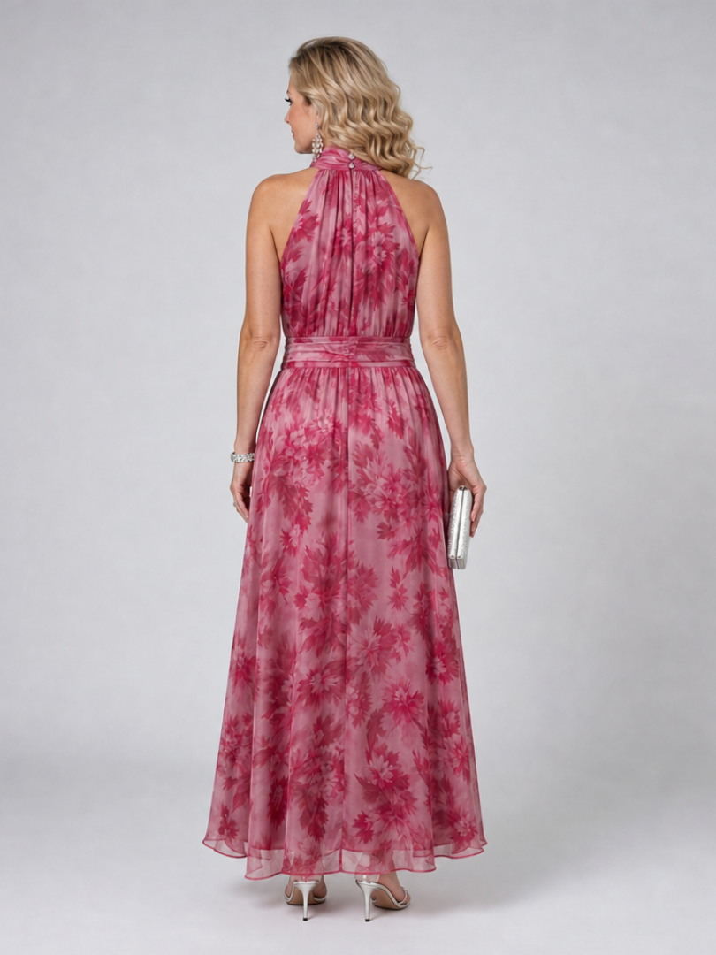 Avien zachte halter midi-jurk