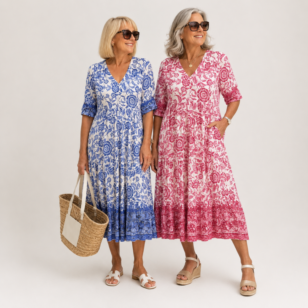 Keisha | Graceful V-Hals Bloemenprint