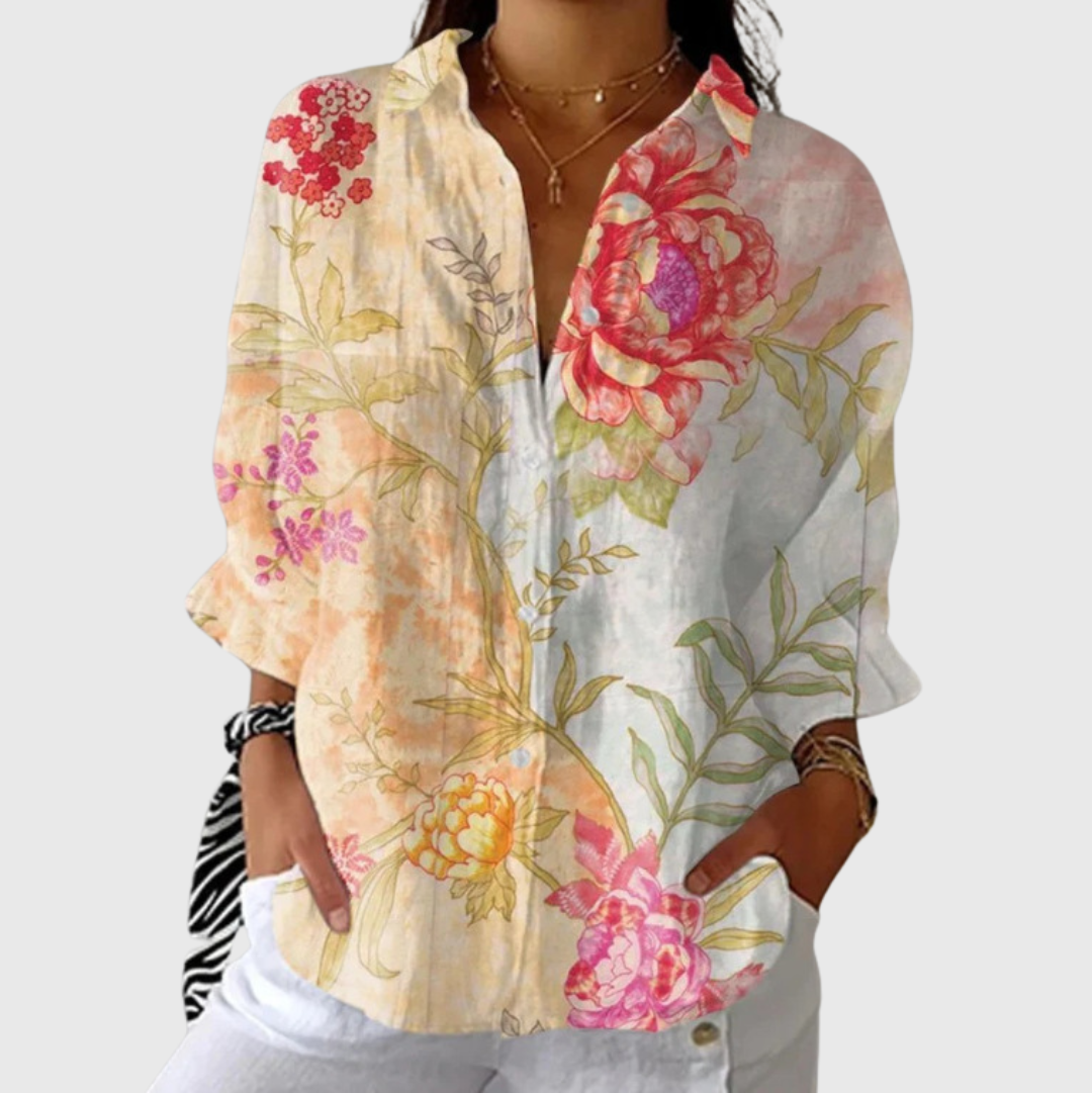 Marisa kleurrijke blouse met print