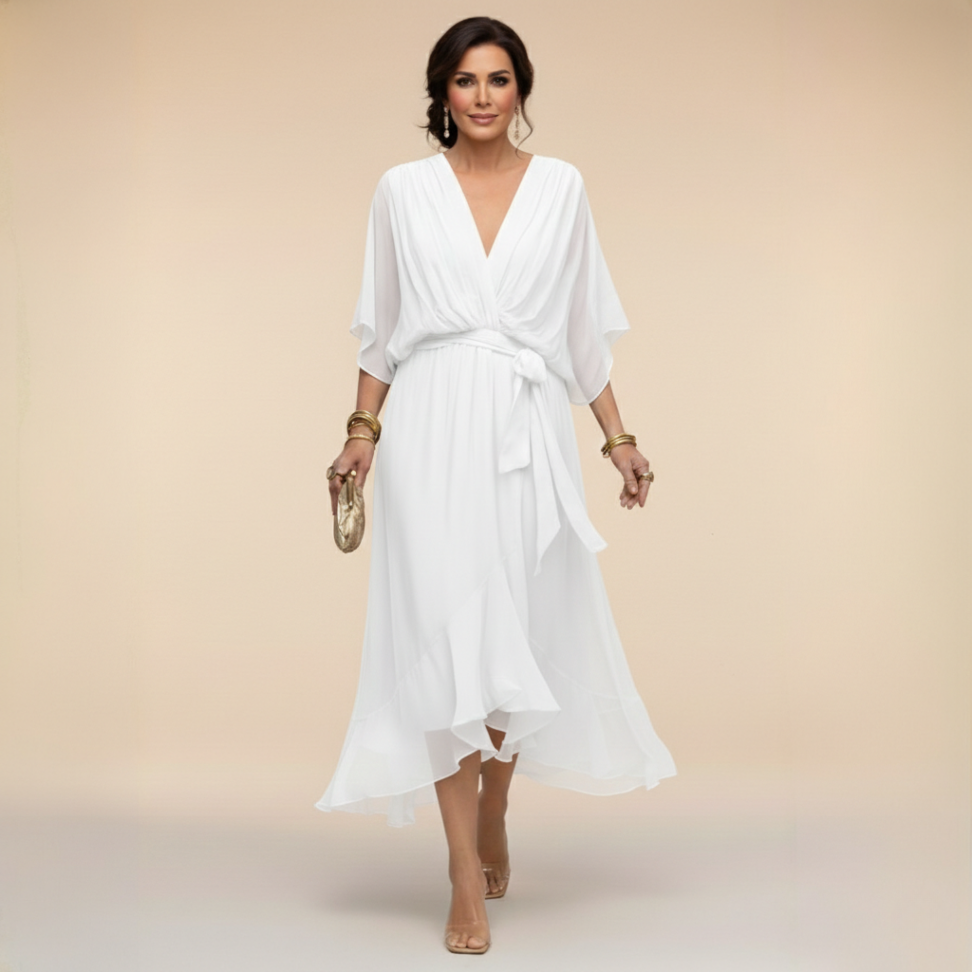 Monica | V-hals jurk