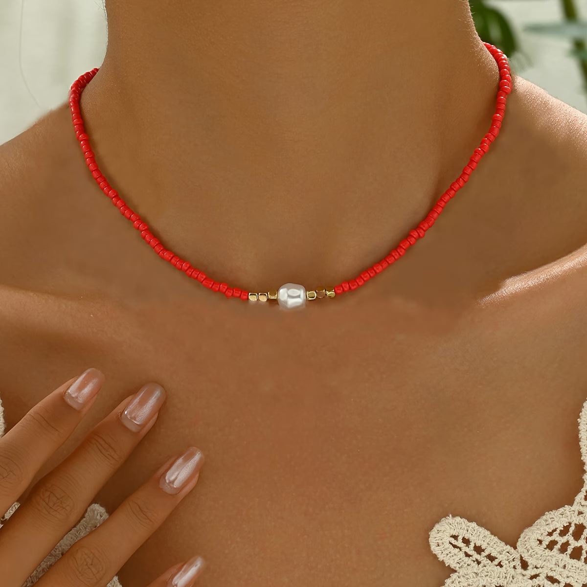 Minimalistische parelketting