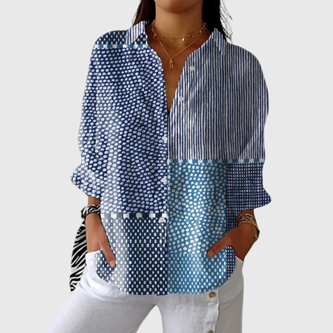 Elvira kleurrijke blouse met print