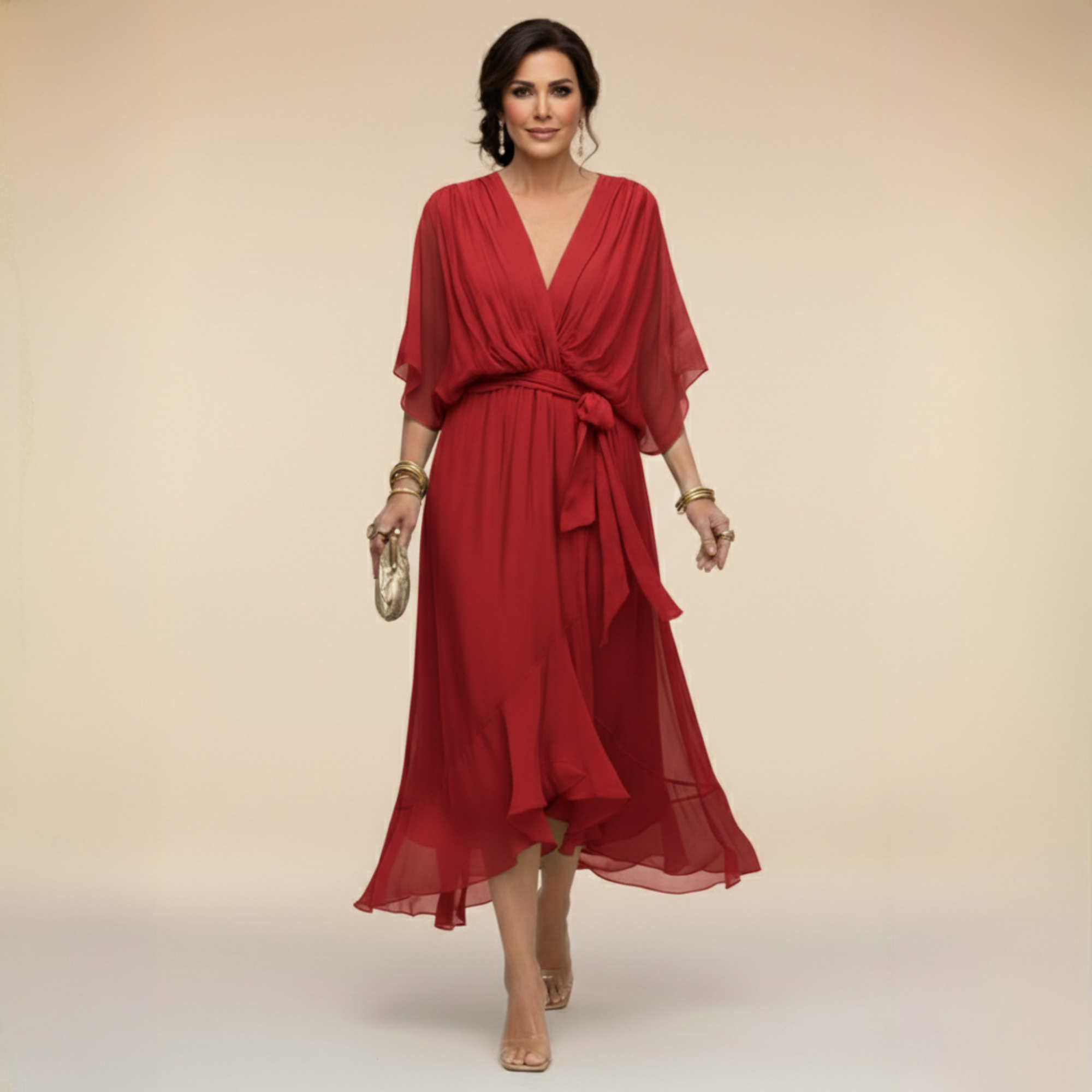 Monica | V-hals jurk
