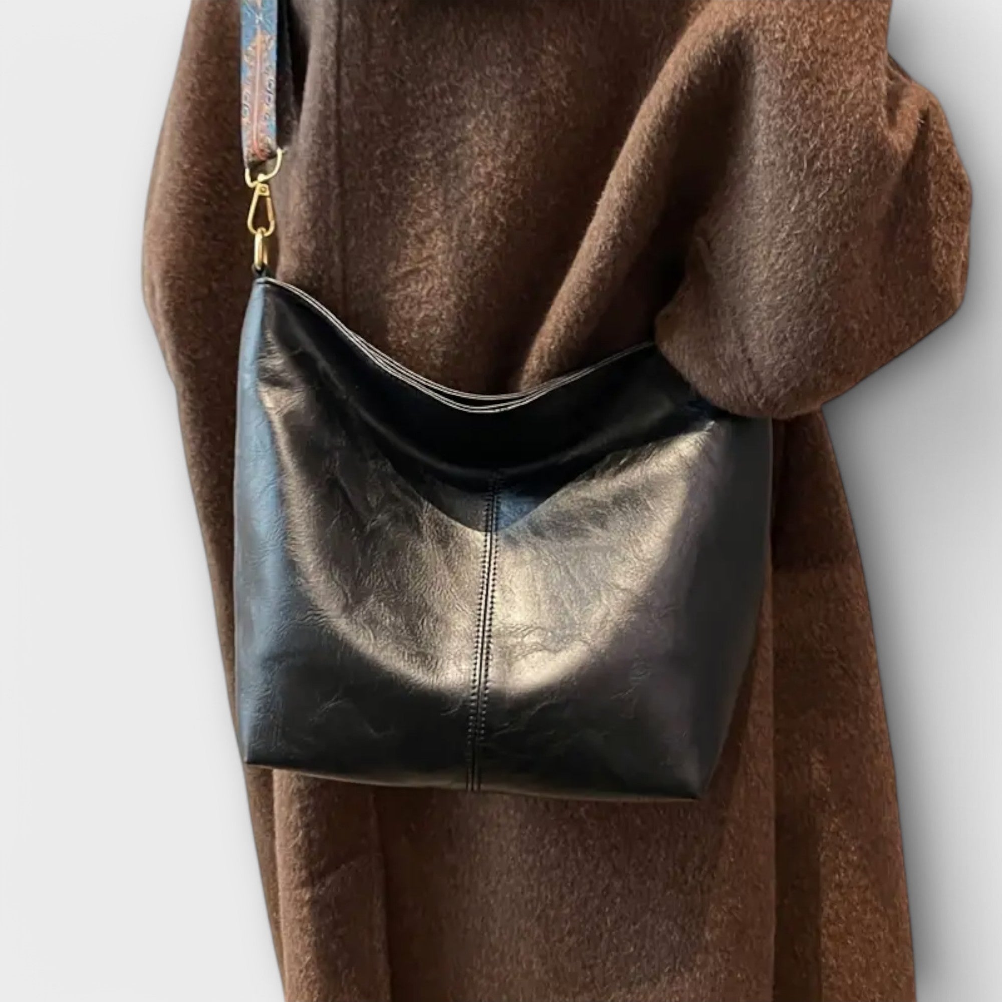 Vintage tas met korte hengsels