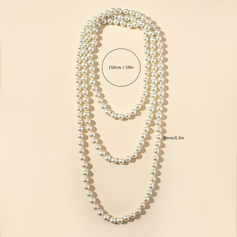 Tijdloze ketting met dubbele parel