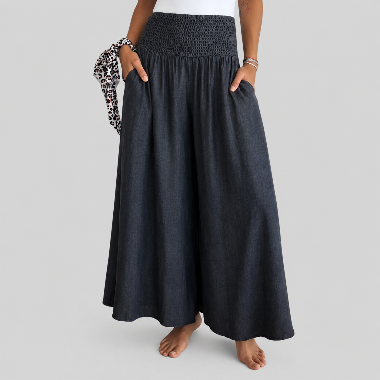 Mira broek met hoge elastische taille