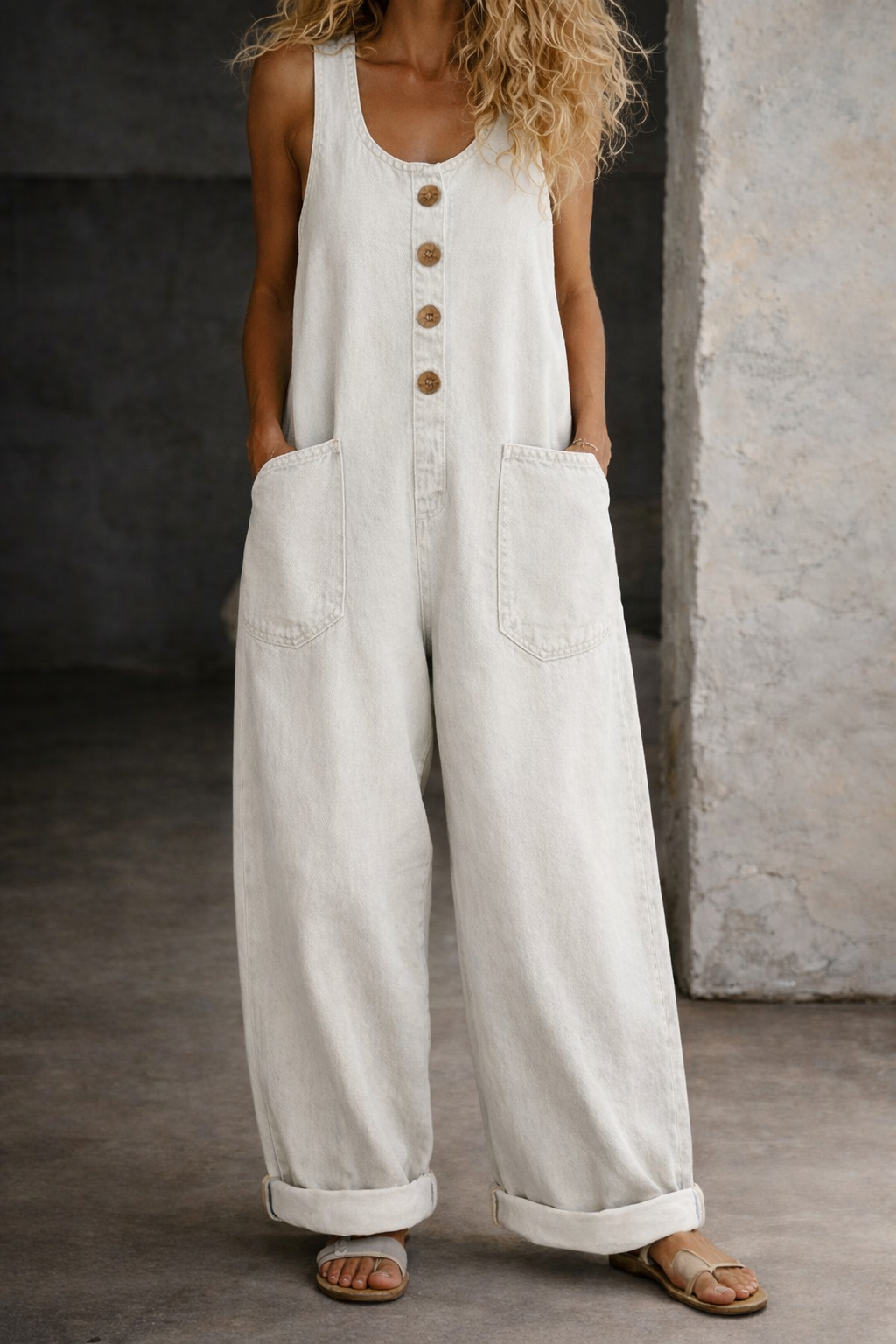 Willy | Vintage gewassen denim salopette