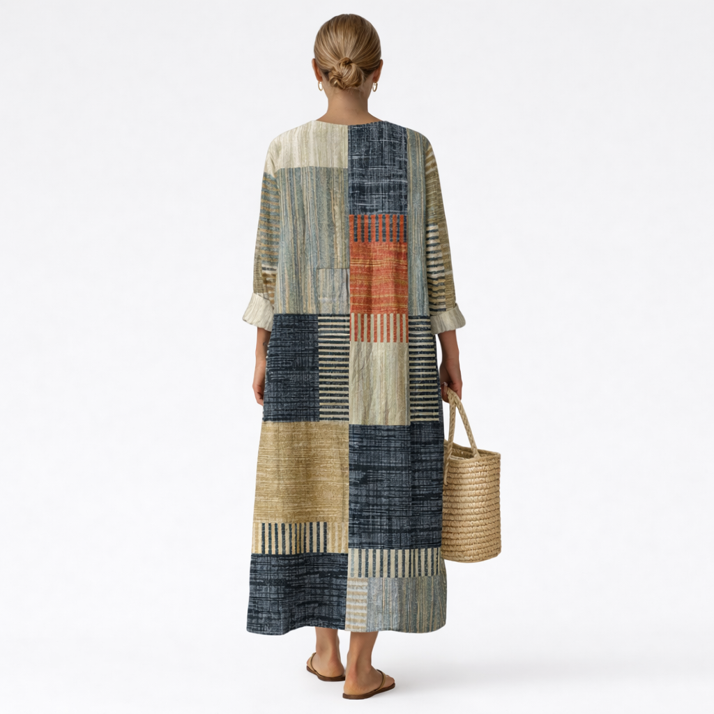 Ana jurk met abstracte print
