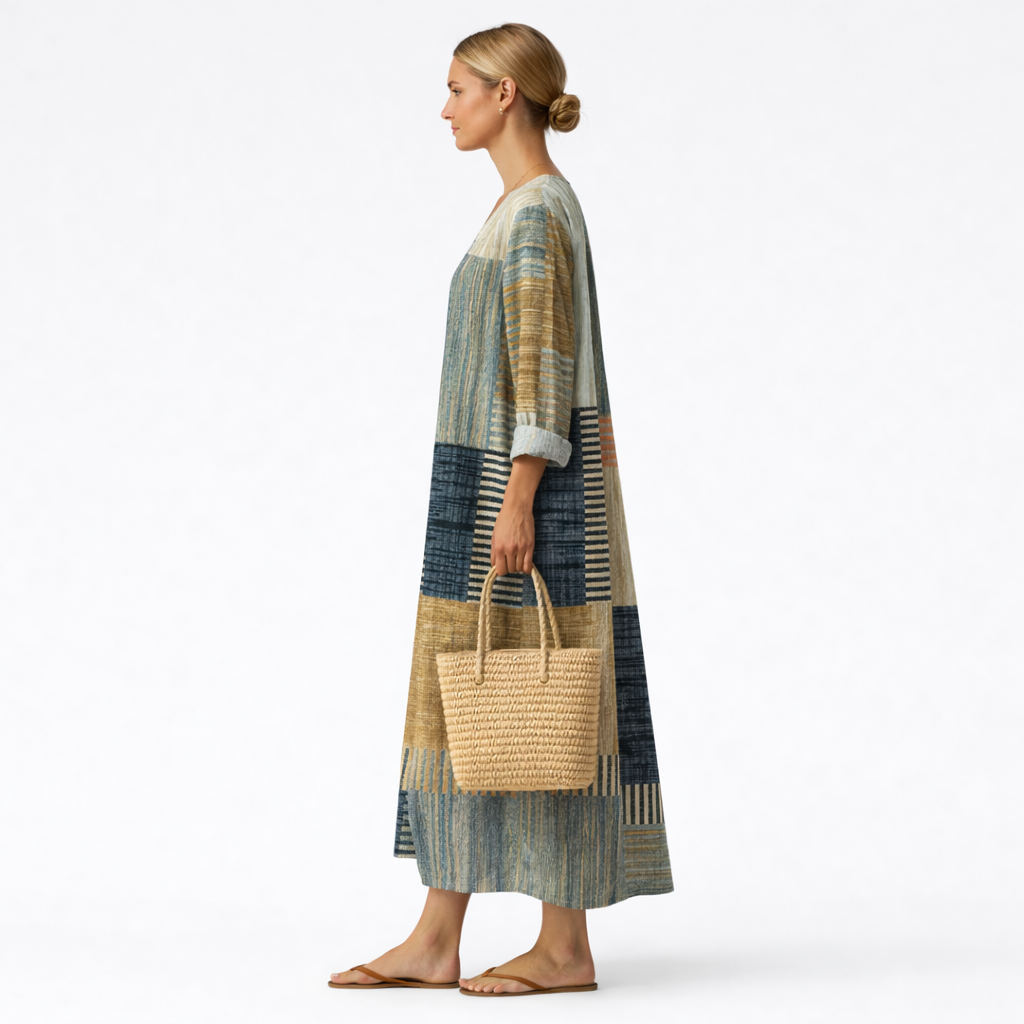 Ana jurk met abstracte print