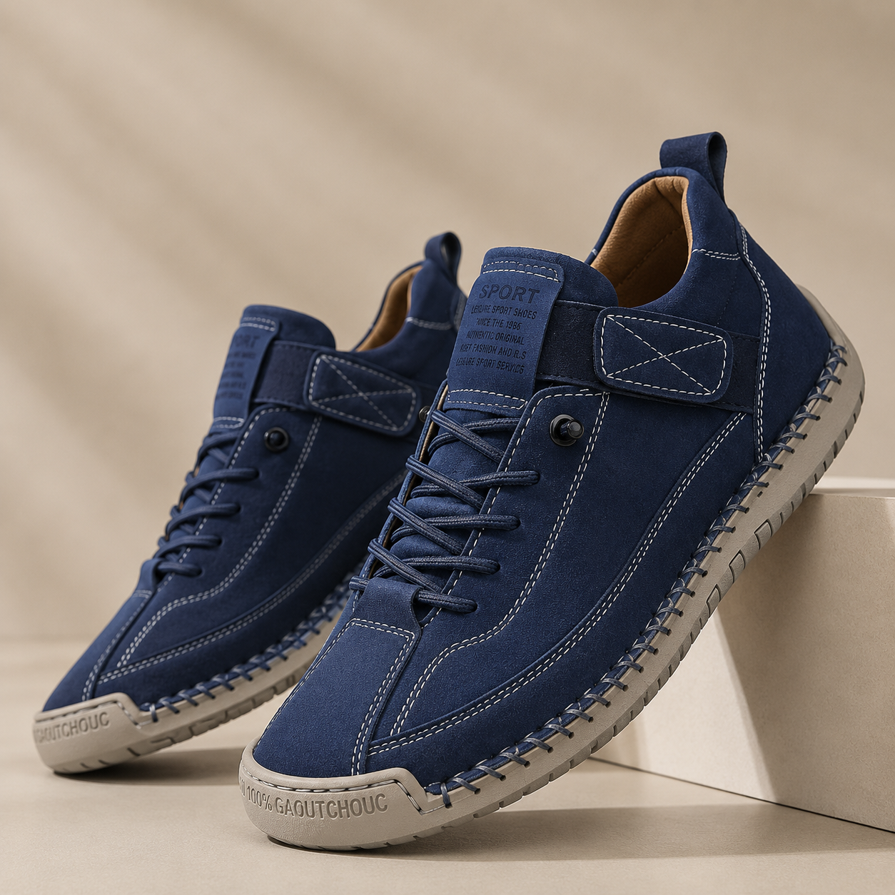 Léa comfortsneakers in marineblauw