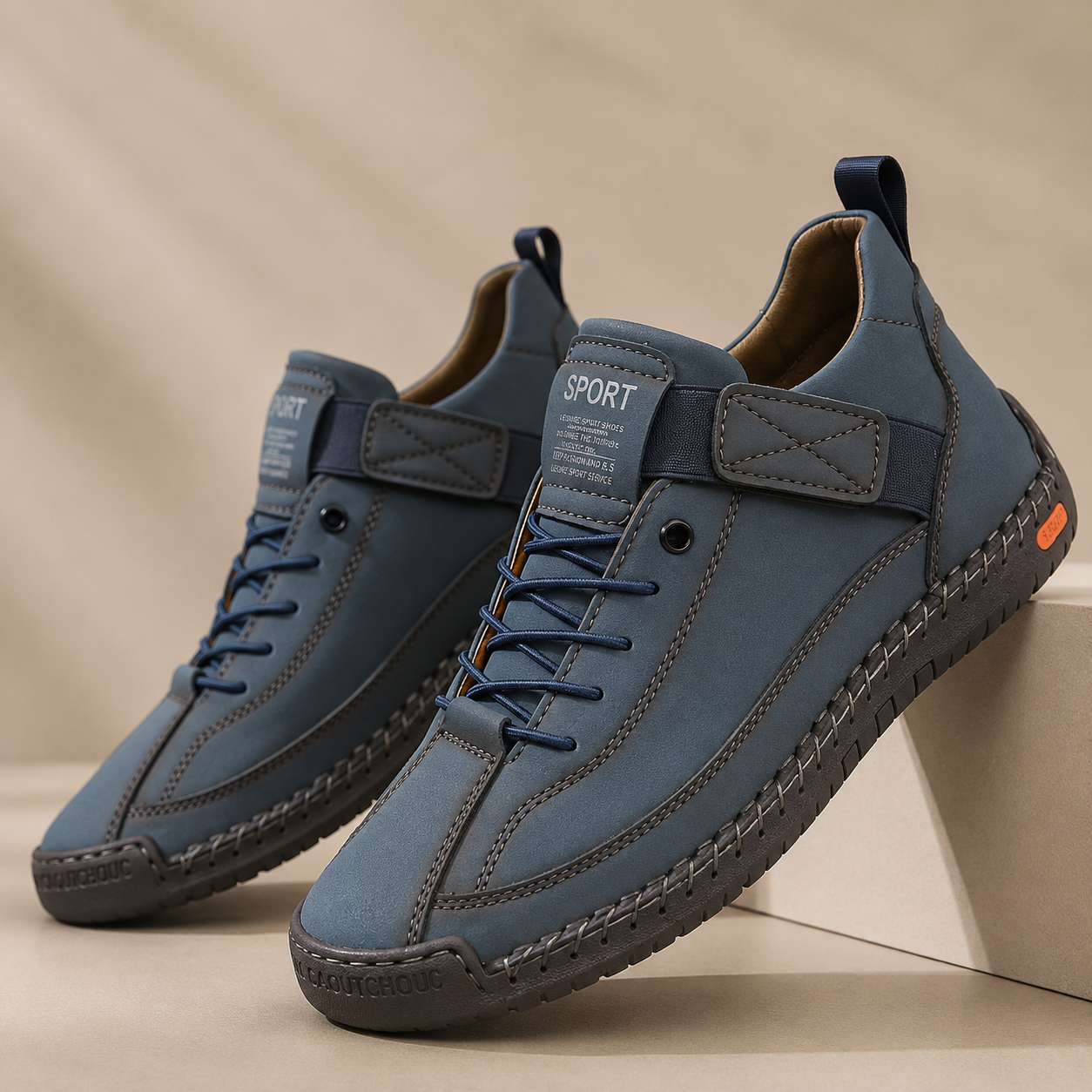 Léa comfortsneakers in jeansblauw