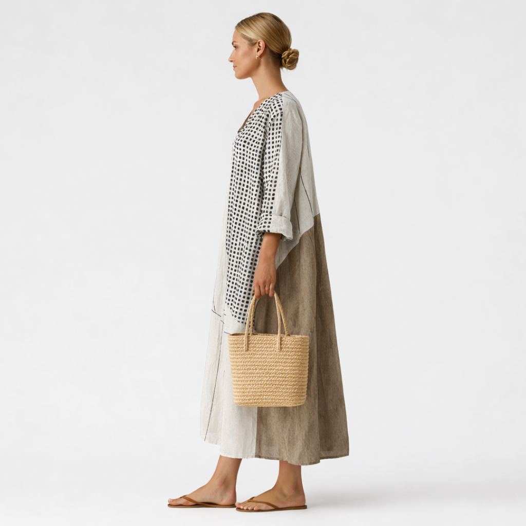 Emma elegante jurk met strepen