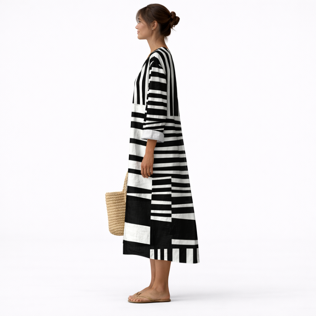 Lara jurk met grafische print