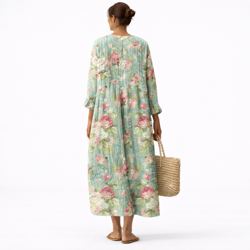 Vilma jurk met fijne bloemenprint