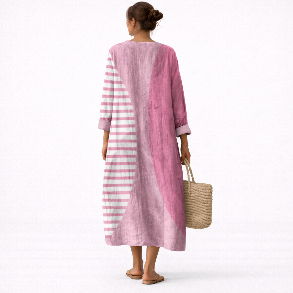 Maya moderne jurk met abstracte print