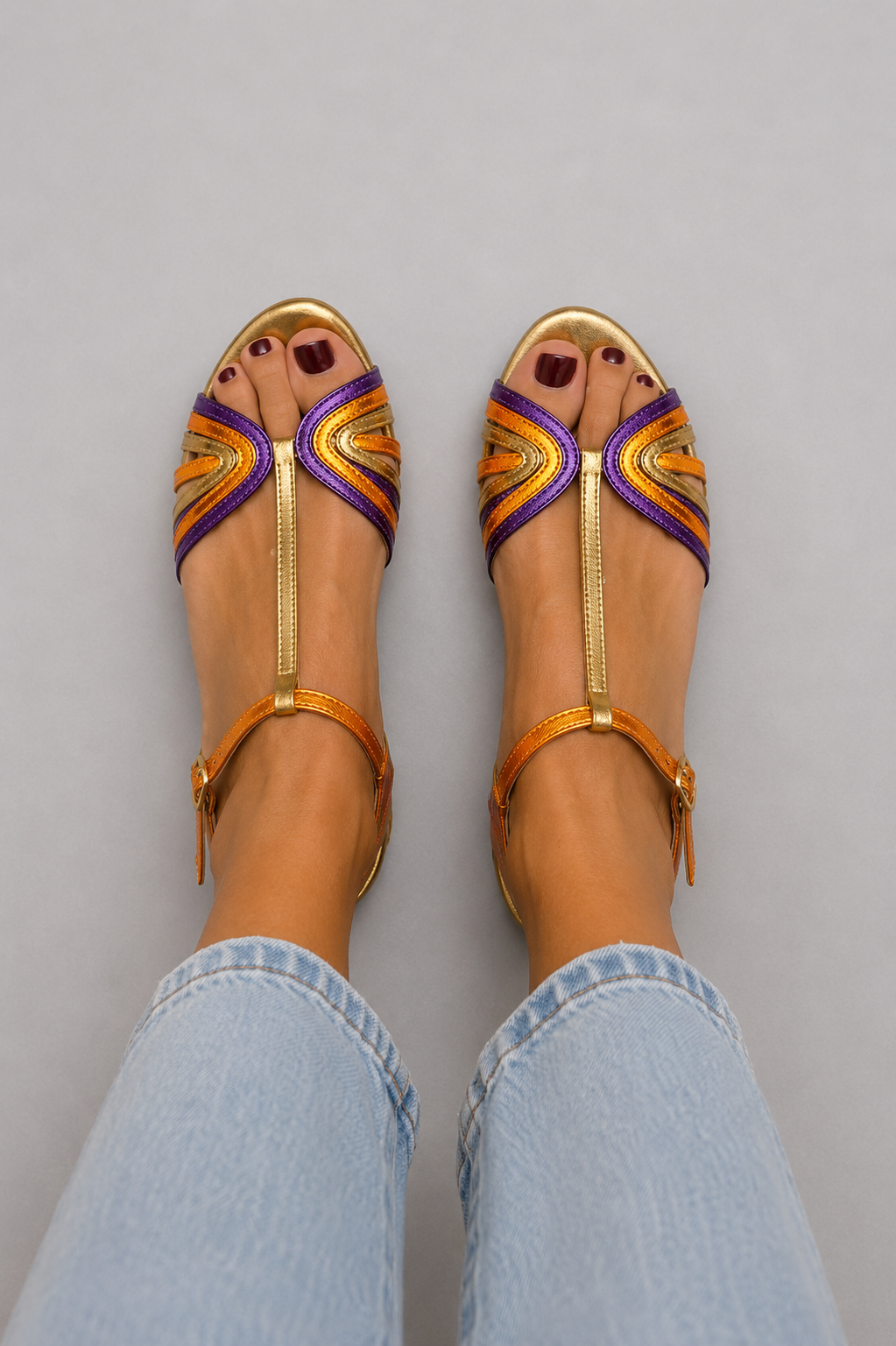 Viviana sandalen in mediterrane kleuren