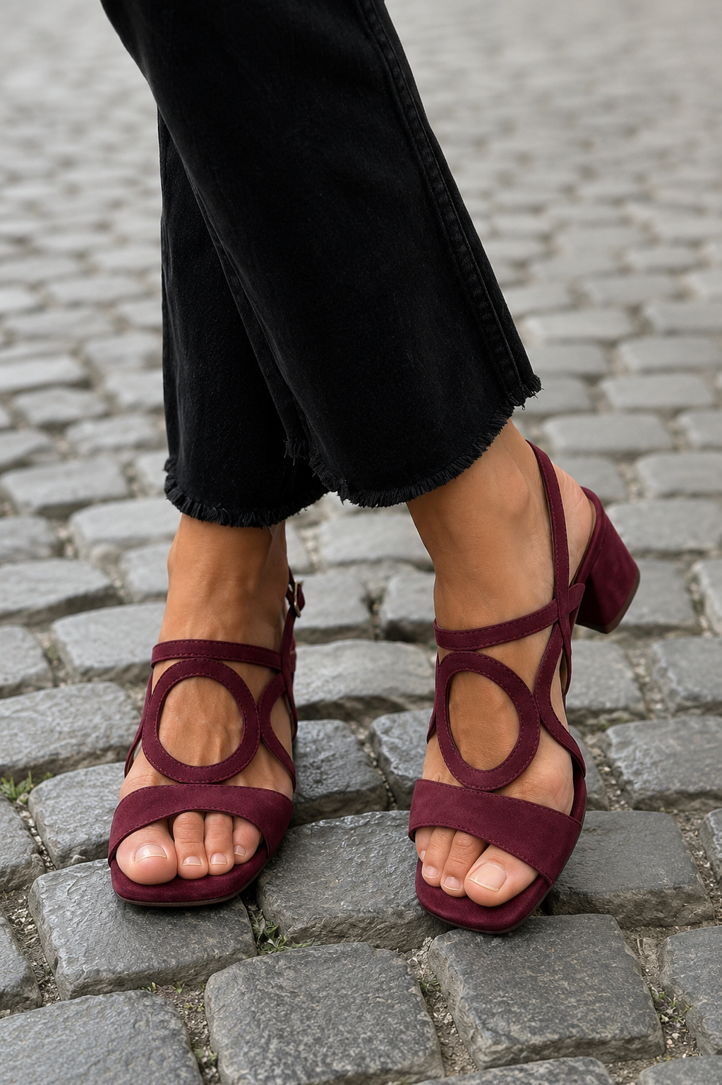 Valentina sandalen met rond sierdetail