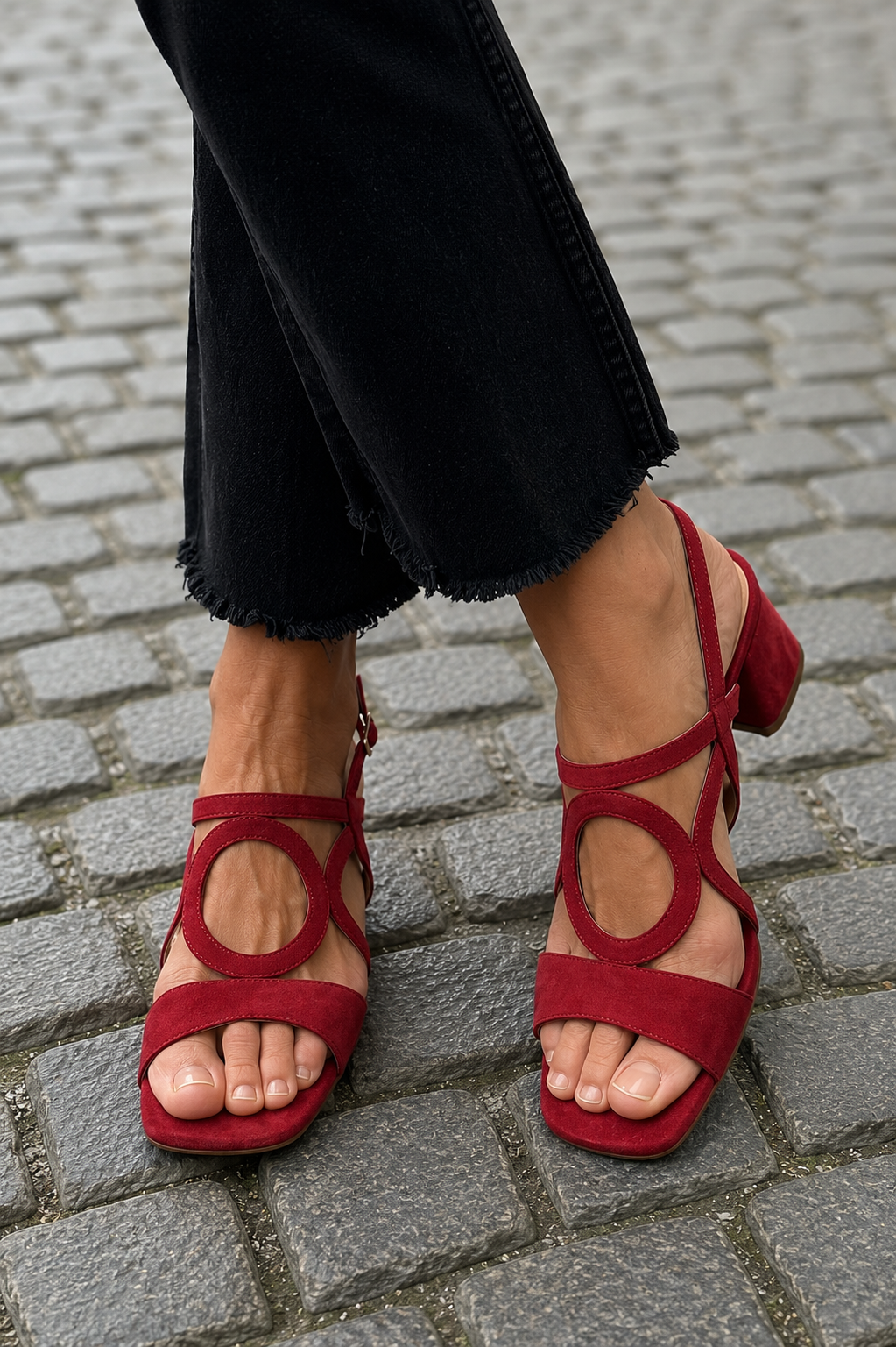 Valentina sandalen met rond sierdetail