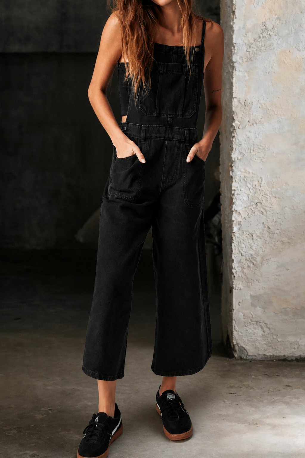 Elizabeth | Jumpsuit met bandjes en wijde pijpen