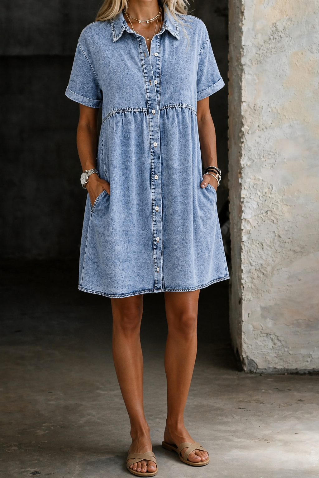 Jane | Denim blousejurk