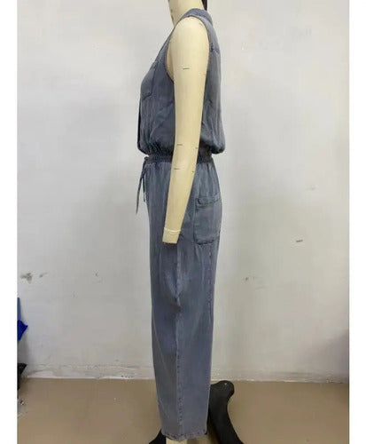 Rosalia | Mouwloze denim jumpsuit